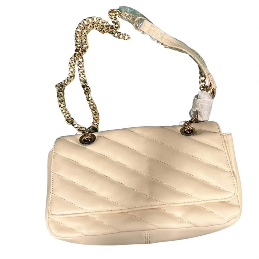 NWT - The Drop Women's Koko Chain Strap Flap Bag One Size, Bone - Picture 3 of 15